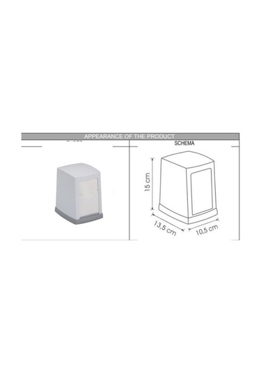 Omnipazar Vialli NP100 Beyaz Masa Üstü Peçete Dispenseri Peçeteli