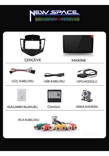Chevrolet Cruze 4gb Ram 64gb Rom 8 Çekirdek Carplay Multimedya