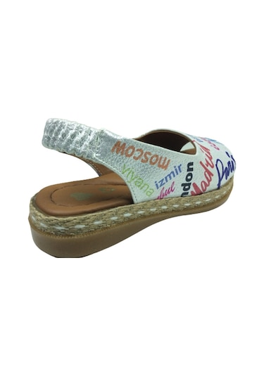 Ortopedikal 1506 (Plm) Kız Çocuk Sandalet Ayakkabı Baskılı (497628338) Gümüş