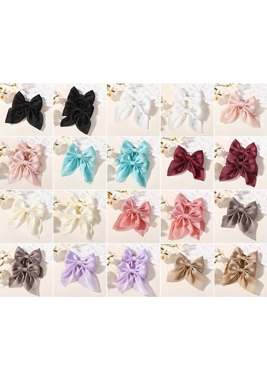 Willowhaven 2'li Paket Şık Kurdeleli Saç Aksesuarları - Burgundy Renk, Tüm Saçlar Ve Durumlar İçin Bordo Rengi