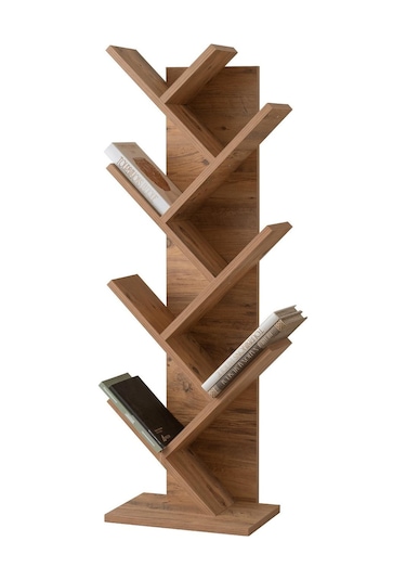 Modern Zikzak 10 Raflı Kitaplık 60x36x156