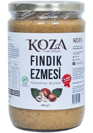 Şekersiz Fındık Ezmesi 600 G