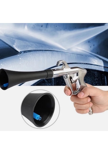 Araba Temizleme Tabancası, 2 Nozullu Yüksek Basınçlı Hava Üfleme Tabancası Tornador Üfleme Tabancası Araç Detaylandırma Kuru Yıkama Tabancas