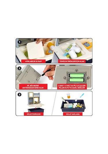 Kayyum Oyuncak Kukuli Şarkılı Eğitici Modern Banyo Seti  Pembe