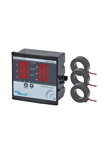 Tense Em-250d ,96x96mm 3-faz 250a Multimetre