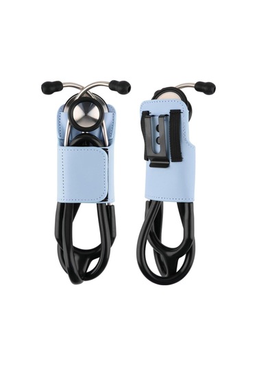 Suntek Stetoskop Kalça Tutucu Taşınabilir Düzenleyici Pu Deri Açık Mavi