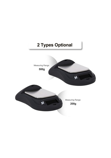 Yaozixa Küçük Mutfak/jülye Terazi, 500g Aralığı, 0.01g Hassasiyet, Abs+paslanmaz Çelik, Siyah Pil Dahil Değil Siyah