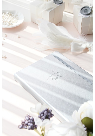 A5 Bullet Journal Noktalı Defter 140 Gr. 80 Yaprak Silver Glow Metalik