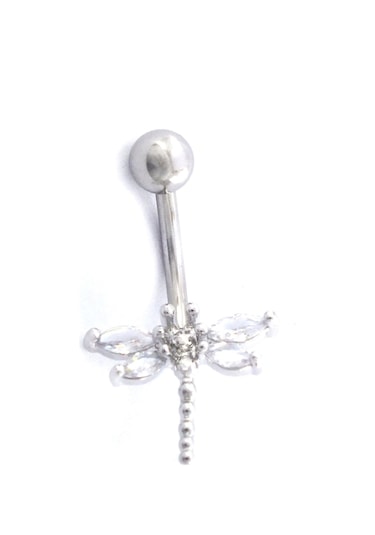 Ferizz 316l Çelik Yusufçuk Model Zirkon Taşlı Piercing Prc-223 Beyaz
