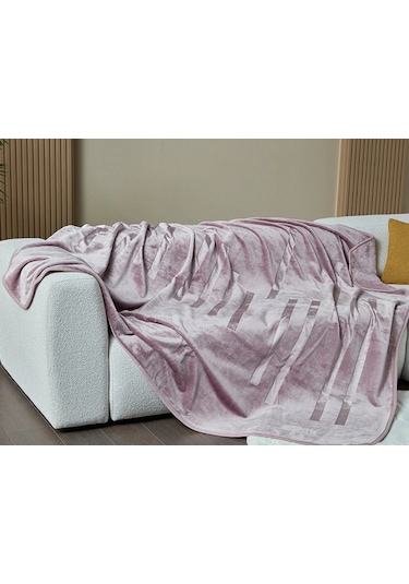 Doqu Embos Battaniye Perlina Çift Kişilik Pudra Diğer