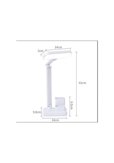 3 Renkli Kalemlikli Telefon Tutuculu Masa Lambası Okuma Işığı Çok Renkli