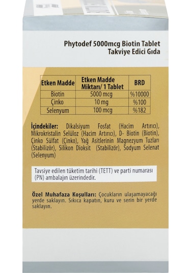 Phytodef Biotin 5000 Mcg 60 Tablet