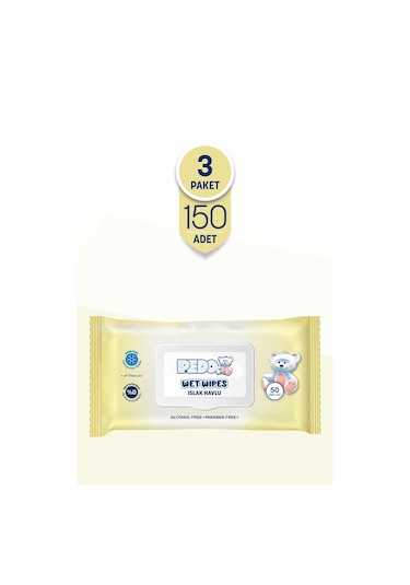 Pedo Klasik Islak Mendil 50'li 3 Paket