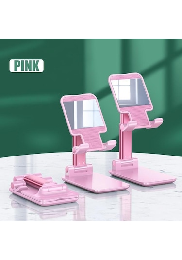 Teleskopik Uzayıp Kısalan Model Masaüstü Telefon Tutucu Aynalı