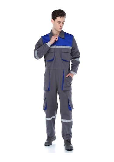 16/12 Gabardin Gri-mavi Tulum