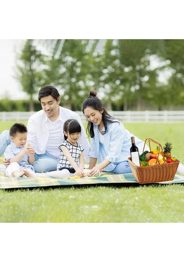 Homyl Yürüyüş Için Piknik Sepeti El Yapımı Gıda Kabı Gosterildigi Gibi