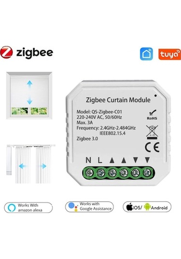 Novahub Tuya Zigbee Akıllı Perde Modülü Akıllı Ev Dıy Aracı Ev Ev Çok Fonksiyonlu Alet Beyaz