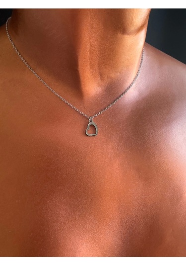 Kalp Figürlü Çocuk Kolye Ve Bileklik Takımı Karma Serisi Silver