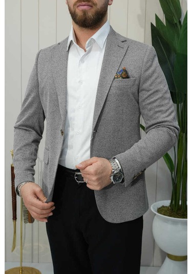 Bys Beystil Sivri Yaka Vizon Ceket 50538 - Slim Fit