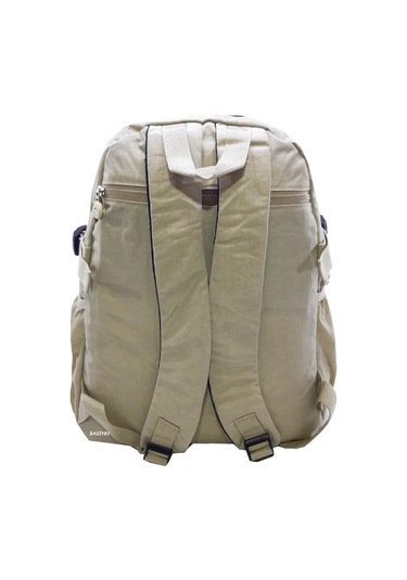 Baginn Kadın Sırt Çantası Çok Cepli Yağmur Geçirmez Hafif Kumaş Sırt Çantası Bordo Renk Krem