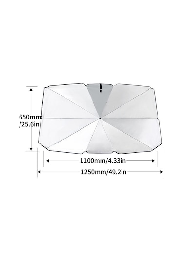 Youtek Araç Güneşlik Şemsiyesi - Uv Korumalı, Isı Yalıtımlı, Taşıma Kılıflı Küçük Boy