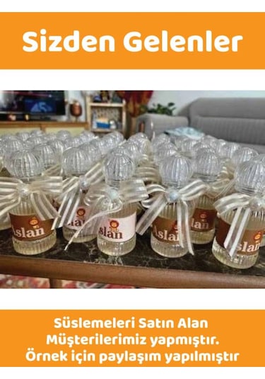 25 Adet 50 Ml Paris24 Dezenfektan Kolonya Parfüm Hediyelik Nikah Düğün İçin Boş Plastik Şişe