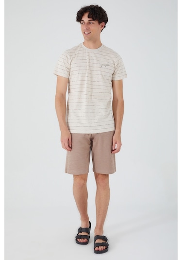 Arnetta Seagull Bej Erkek Bermuda Takım 001