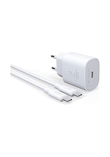 Pd25t Q3.0 Pd 25w Type-c To Type-c Hızlı Şarj Aleti Set Beyaz