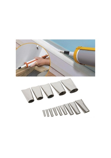 Singree 15 Parça Paslanmaz Çelik Caulk Uçları Seti - Yeniden Kullanılabilir, Korozyona Dayanıklı, Mutfak/banyo Birleşik Doldurma Aracı
