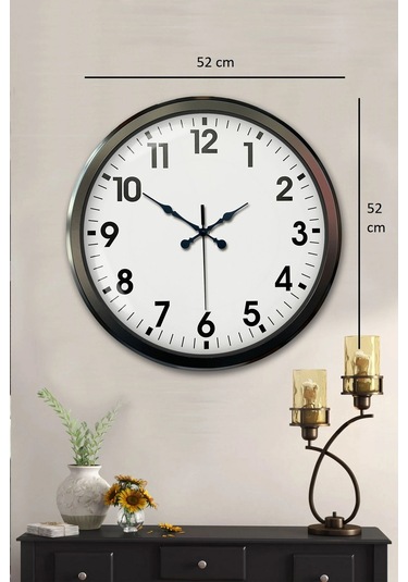 Zentime 52 Cm Siyah Modern Duvar Saati Çok Renkli