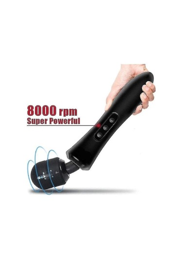 Elektronik Outlet Süper Mod Masaj Aleti, Kişisel Kablosuz Derin Doku Masajı İçin Güçlü Ve Hızlı Elektrikli El Aleti, Model 8 20 Ry Siyah