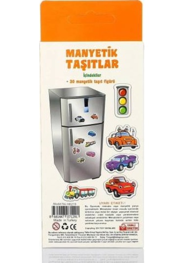 Diytoy Manyetik Taşıtlar 30 Parçalı Eğitim Seti Magnet Taşıt