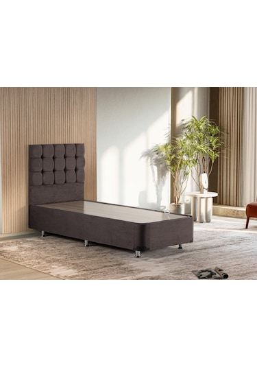 Niron Rama Füme Baza Ve Başlık Seti, Tek Kişilik 90x200 cm Baza V