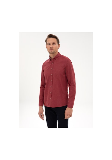 Pierre Cardin Erkek Bordo Gömlek Desenli 50316751-vr014 Bordo