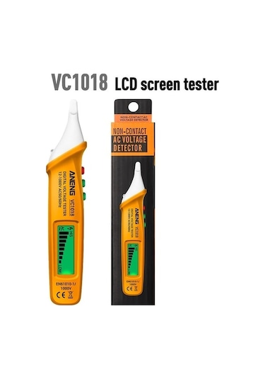 Moly Vc1018 12v-1000v Kalem Test Cihazı, Ac Voltaj Tespiti, Lcd Ekranlı Elektrik Sensörü