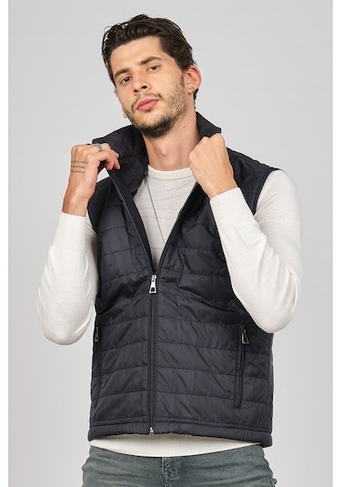 Daynax Erkek Içi Kürklü Fermuar Cepli Yelek 4920902 Lacivert Lacivert