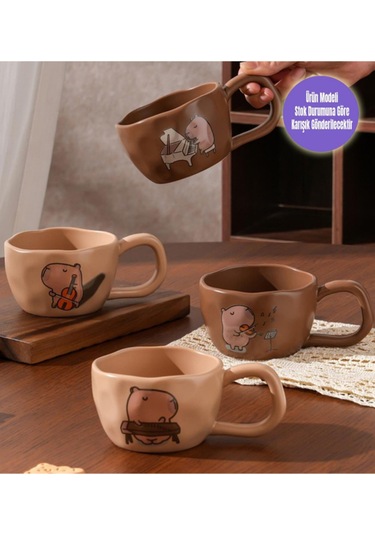 Capybara Moments Temalı Seramik Kupa Piyano