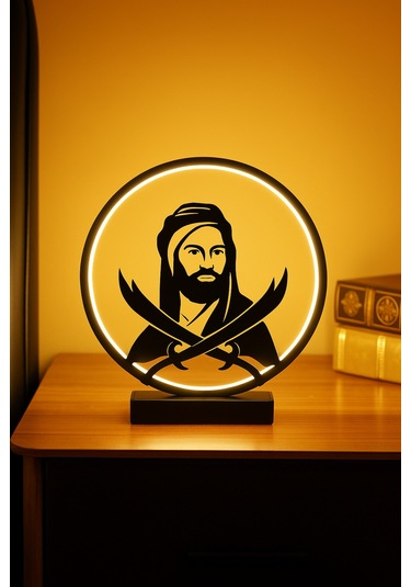 Çift Figürlü Kablolu Led Masa Lambası Dekoratif Anlamlı Tasarım Aydınlatma Çiftkılıç