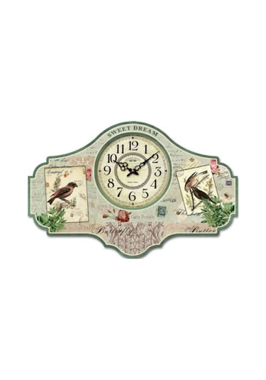 AHŞAP SAATLER › Saatler-MB SWEET DREAM TEMALI DUVAR SAATİ-40*26CM Ahşap