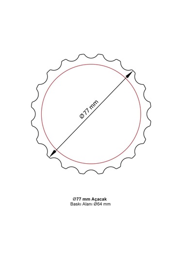 77 Mm Standart Magnet Açacak Vgm77 100 Adet Beyaz