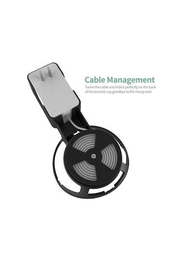 Pazly Beyaz Bilgisayar Standı Montaj Hoparlör Braketi, Kolay Kurulum, Amazon Echo Dot 4. Nesil Akıllı Hoparlör Uyumlu