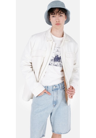 Colins Denım Erkek Ceket Cl1069564 Q1.v1 Dn09147 Beyaz