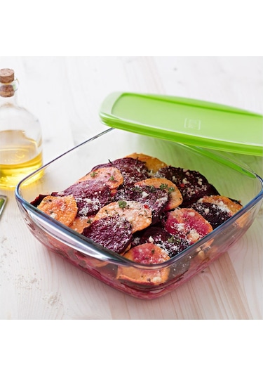 Pyrex 211P000 Kare Saklama Kabı 1 L Çok Renkli