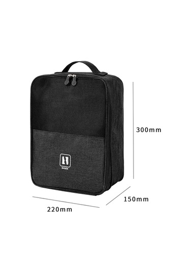 Gajeena Çok Fonksiyonlu Seyahat Ayakkabı Çantası - Su Geçirmez, Taşınabilir, Büyük Kapasiteli, Siyah Siyah