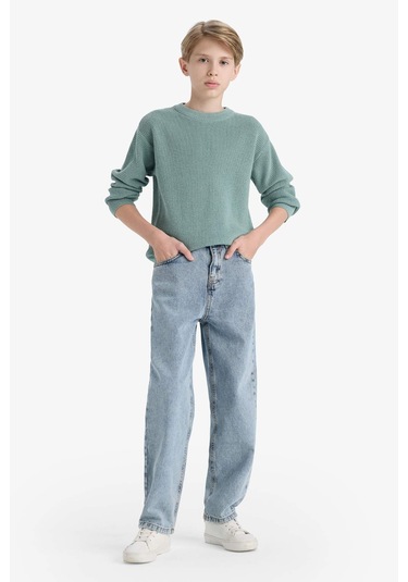 Defacto Erkek Çocuk Bisiklet Yaka Triko Kazak F0959a825wngn1129 Yeşil