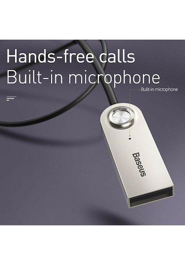 Baseus Bluetooth Aux 3.5Mm Usb Araç Transmitter Mikrofonlu