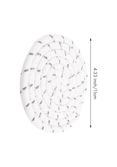 8 Adet Bardak Altlığı Tutuculu, 4 Renk Emici Bardak Altlığı, B Beyaz - Gri