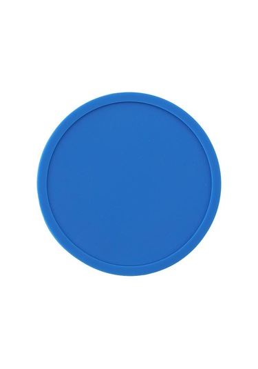 Mavi Silikon Bardak Yuvarlak 10cm Kalın Yalıtımlı Coaster İçecek Kupası Kahve Altlığı Mavi