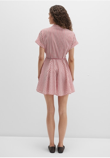 Mavi - Kırmızı Mini Elbise 1310763-82656 Kırmızı