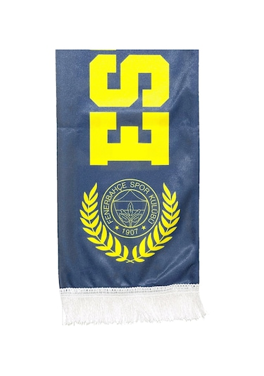 Fenerbahçe Lisanslı Established 1907 Fb Şal Atkı Kupa Ve Bileklik Set Hediyelik Kutulu Sarı - Lacivert